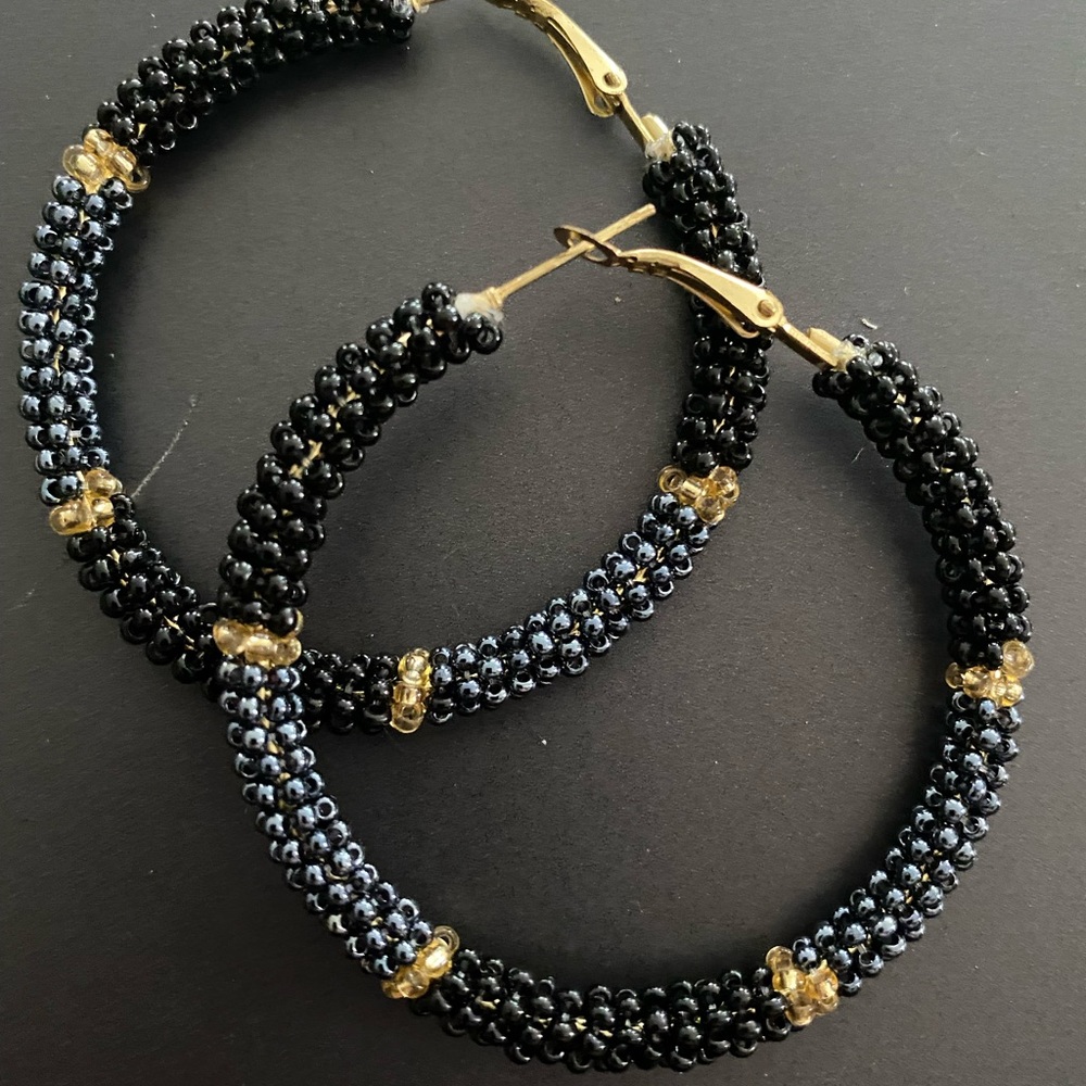 NWOT Beaded Boutique Earring Hoop (medium size)